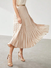 MOTF PREMIUM FLOWY PLEATED MIDI SKIRT